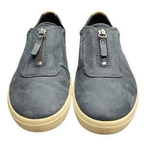 Ecco Danish Design Sneakers Womens US Size 9 Navy White Leather Comfort‎ Zip Up